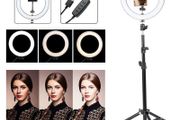 12" LED Ring Light Dimmable Lighting Kit Phone Selfie Tripod Makeup Youtube Live