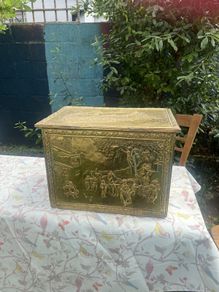 Vintage Brass Log Box