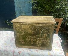 Vintage Brass Log Box