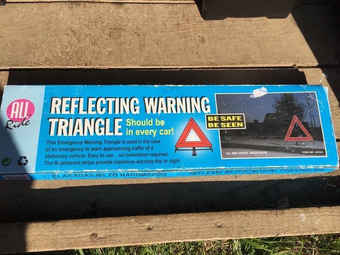 Reflecting Warning Triangle