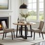 FLEXI 170 Extendable Round Dining Table Laminated or Veener Top 100-170cm Image 6