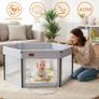 Baby Playpen Foldable, Playpen for Baby and Toddlers with Breathable Mesh Walls Fitted mat for Indoor and Outdoor Image 5