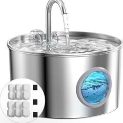 Cat Stainless Steel Water Fountain