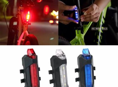 BRAND NEW Bicycle Light Waterproof Rear Tail Light LED USB Rechargeable Mountain Bike Cycling Light Taillamp Safety Warning Light TSLM2 / accessories