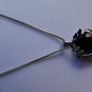 Vintage Black Onyx Sterling Silver 925 Pendant and Necklace length 19,5" - 9g Image 2
