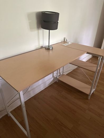 Corner Desk with Shelves