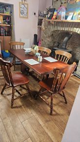 Solid Oak Refectory Style Table
