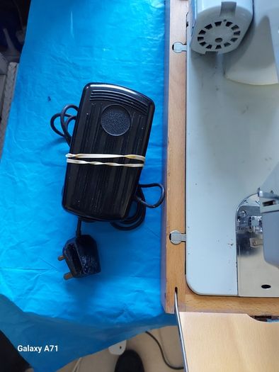 Novum Electric Sewing Machine with Sew-Tric Motor with Pedal and power supply, Round Pin Plug, A true Blast from the Past