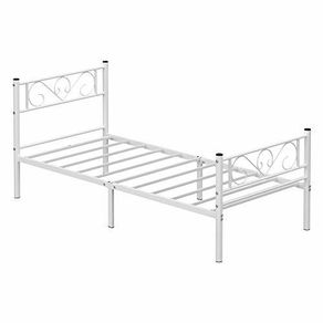 Single bed frame,  White or Black  bed frame, metal bed frame,