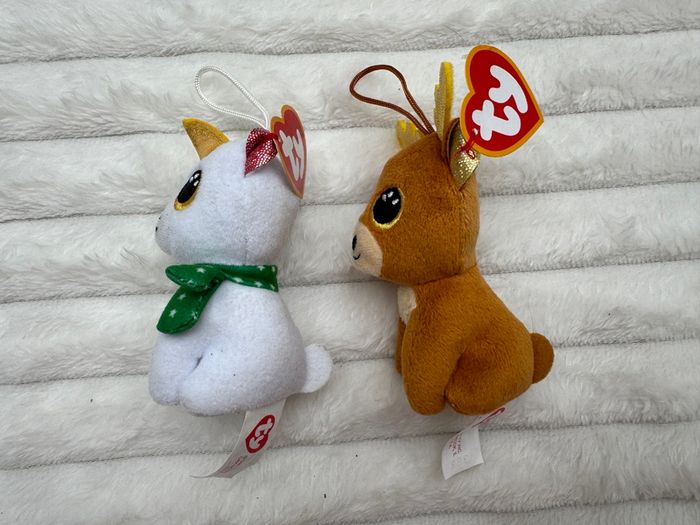 Reggie The Reindeer Ty Christmas Festive Mcdonalds Happy Meal Nicky Unicorn Dirty Used Please see pictures