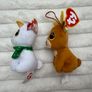 Reggie The Reindeer Ty Christmas Festive Mcdonalds Happy Meal Nicky Unicorn Dirty Used Please see pictures Image 4