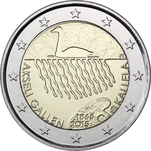 Finland 2 Euro Commemorative Coin 2015 - Akseli Gallen Kallela. UNCIRCULATED