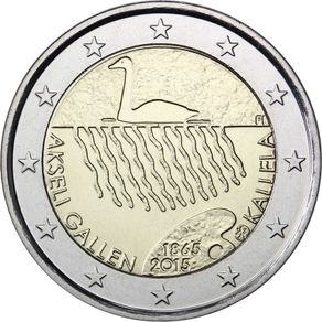 Finland 2 Euro Commemorative Coin 2015 - Akseli Gallen Kallela. UNCIRCULATED