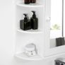 Wall Mount Mirror Cabinet Storage Bathroom Cupboard w/ Single Door and Shelves (FREE POSTAGE) Image 8