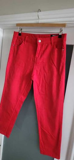Denim by TU Red Peddle Pushers Sz 14UK (Bnwot)
