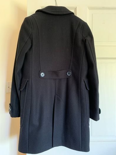 Burberry - Thomas Burberry - Navy wool knee length coat   Size S  Will Fit UK 10 / 12  EUR 38 / 40 US 8