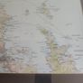FRAMED LARGE MAP OF New Zealand Golden Opus Voyage February 1999 Howard & Meriel Image 7