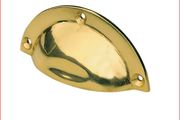 Essentials Shell Drawer Pull 90mm Polished Brass (12211)