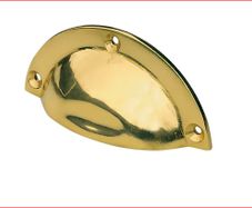 Essentials Shell Drawer Pull 90mm Polished Brass (12211)