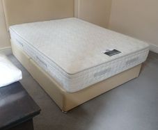 Double bed with mattress 5ft wide 6ft long