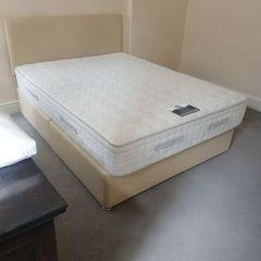 Double bed with mattress 5ft wide 6ft long