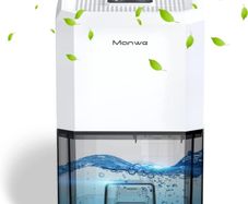 Mini Electric Dehumidifier, Ultra Quiet Portable Moisture Absorber for Bedroom, Bathroom, Basement, Closet & Small Spaces