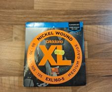Daddarrio 5 String Nickle 50 to 135 Bass EXL160-5