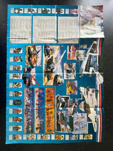Vintage Hasbro Gi Joe 1988 - 1991 European Catalog Double Side Booklet Poster Used