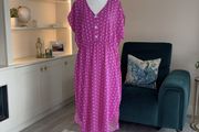 Ladies Pink &amp; White Polka Dot Dress