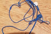 Blue earphones