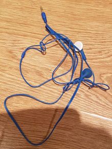 Blue earphones