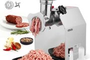 Commercial Electric Meat Grinder, 3.2 kg/min Capacity, #12 Industrial Meat Mincer with 2 Stainless Steel Blades, 2 Grinding Plates, 850W Heavy-Duty Sausage Maker, for Kitchen, Restaurant