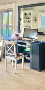 Computer office desk and mirror