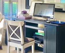 Computer office desk and mirror