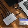 CalDigit Thunderbolt 4 Element Hub - Universal Multi-Port Hub, 4X Thunderbolt 4/USB4 Ports, 4X USB 3.2 Gen2 10Gb/s Ports, Single display up to 8K or Dual 4K 60Hz Displays, 60W Charging with 0.8m Cable Image 3