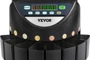 Euro Coin Counter Sorter 500-1000 Coins Electronic Automatic EUR Coin Counting Machine 300 Coins Per Minute with 8 Coin Drawers for School Shop Bank