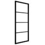 Sliding Door Aluminium and ESG Glass 76x205 cm Black Image 2