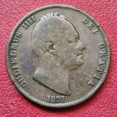 1831 William llll Half penny coin
