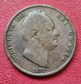 1831 William llll Half penny coin