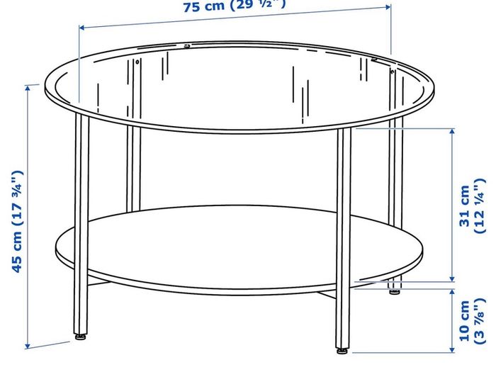 glass coffee table