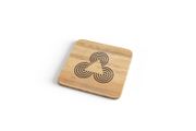 National Parks &amp; Monuments 1960's Wooden Engraved Coaster.