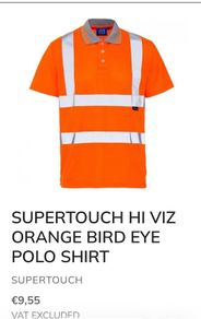 Hi Vis supertouch polo shirt orange