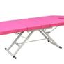 Portable Massage Bed With 3-Section Foldable Beauty Couch for Therapy Treatment Salon And Headrest Support Pink Image 5
