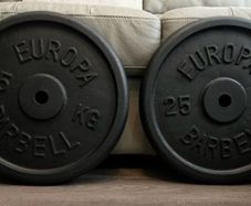 2x25kg standard 1" diameter weight plates