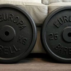 2x25kg standard 1" diameter weight plates
