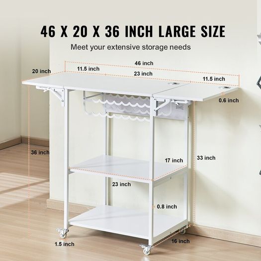 Heat Press Table 3Tier Movable Heat Press Stand Foldable with Wheels Brown