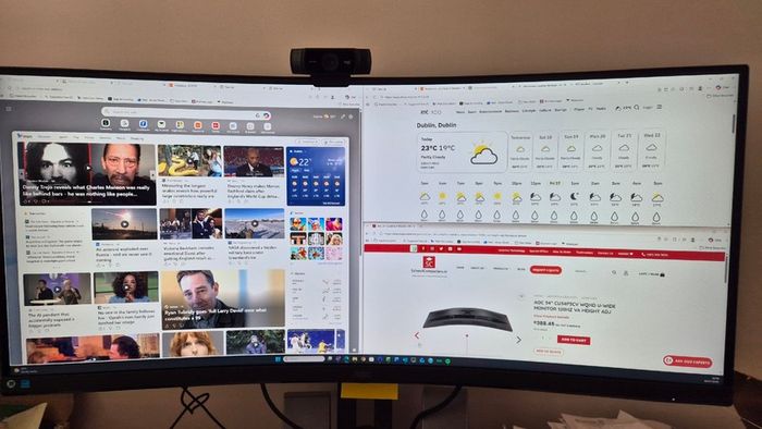 Current Model. 34" AOC exDemo Curved Ultrawide Computer screen, Height Adjustable, with 4 Year AOC warranty.