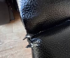 Black Leather Reclining Armchair