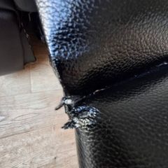 Black Leather Reclining Armchair
