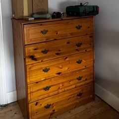 Solid Pine High Chest of Drawers